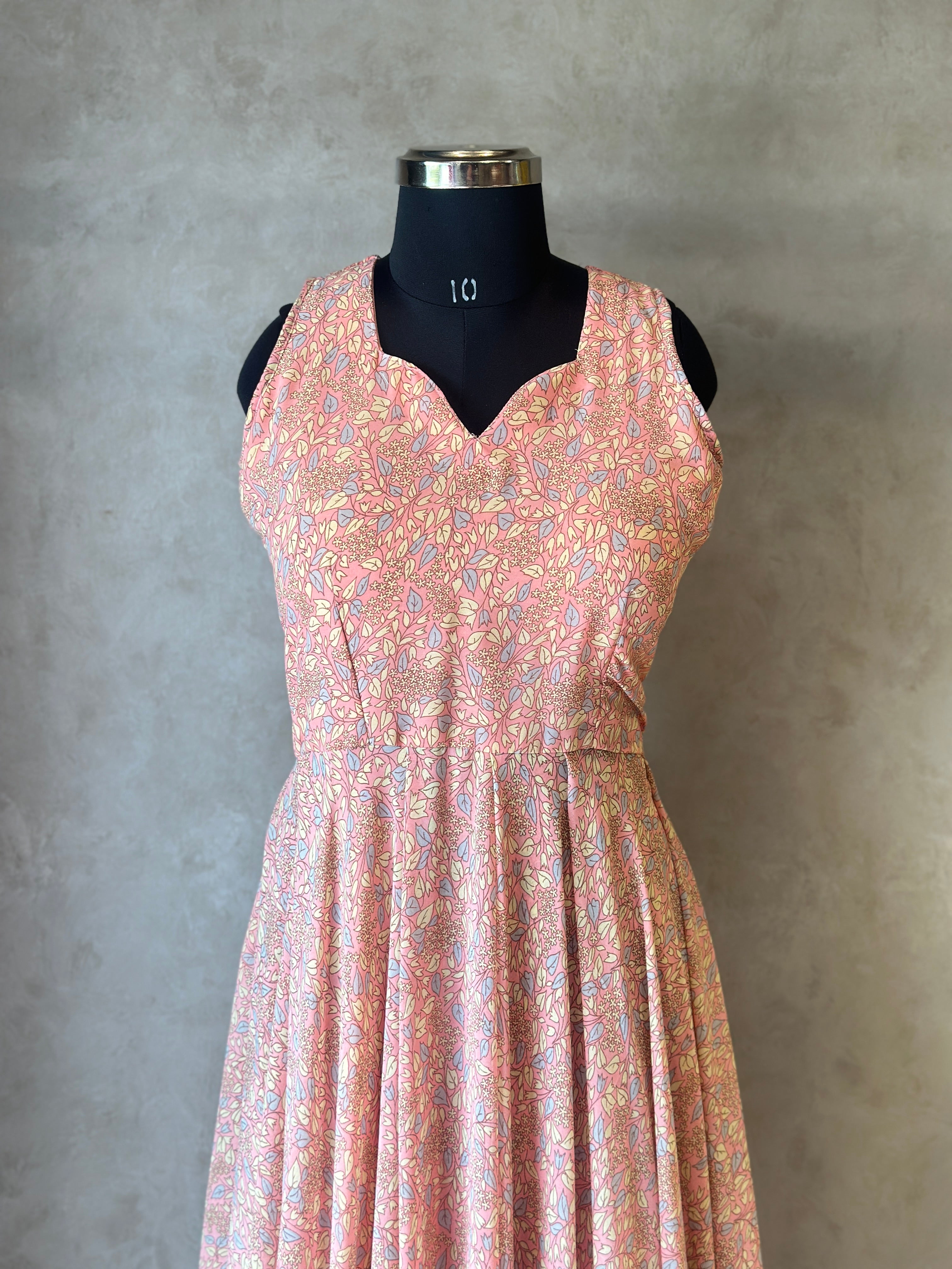 LONG FLORAL ANARKALI SUIT