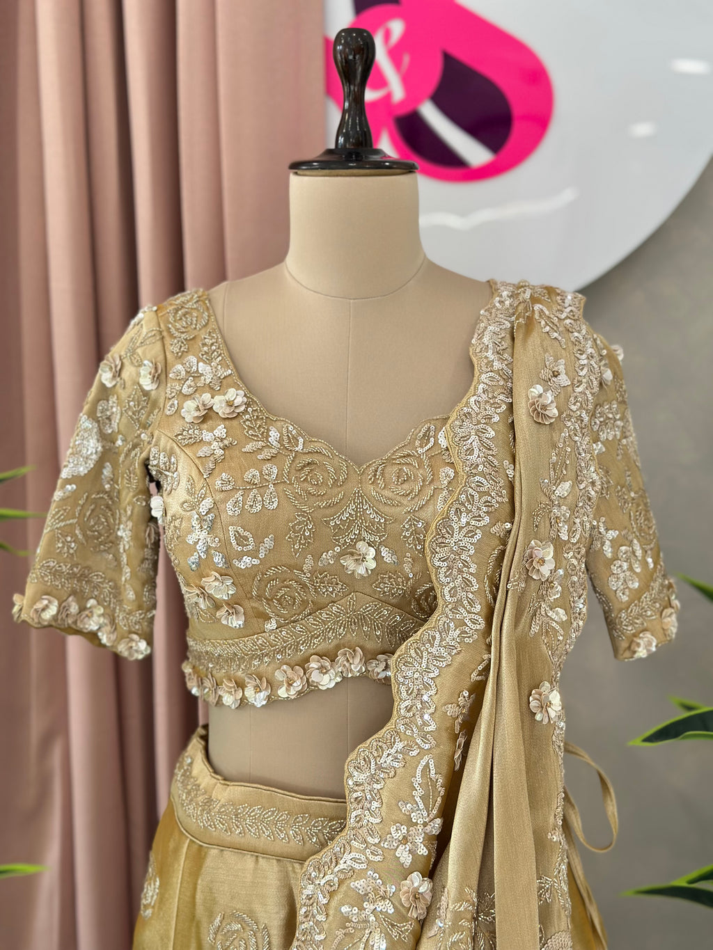 The Golden Grace Designer Lehenga