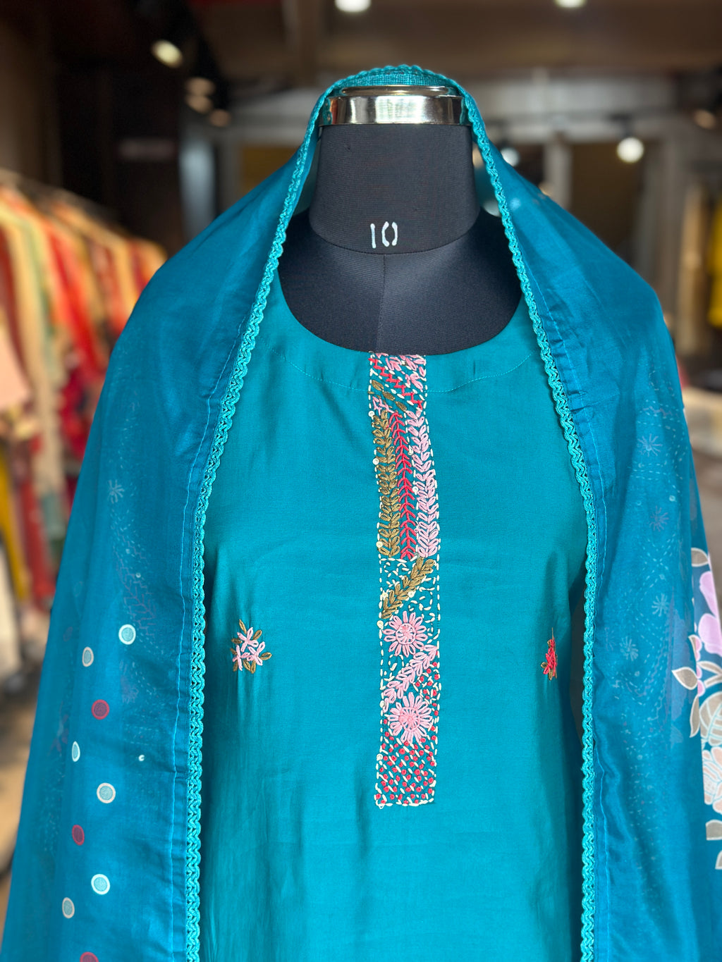 HAND EMBROIDERED STRAIGHT SUIT SET