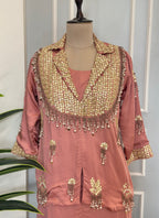 Designer Tassel Work Jacket Palazzo Set