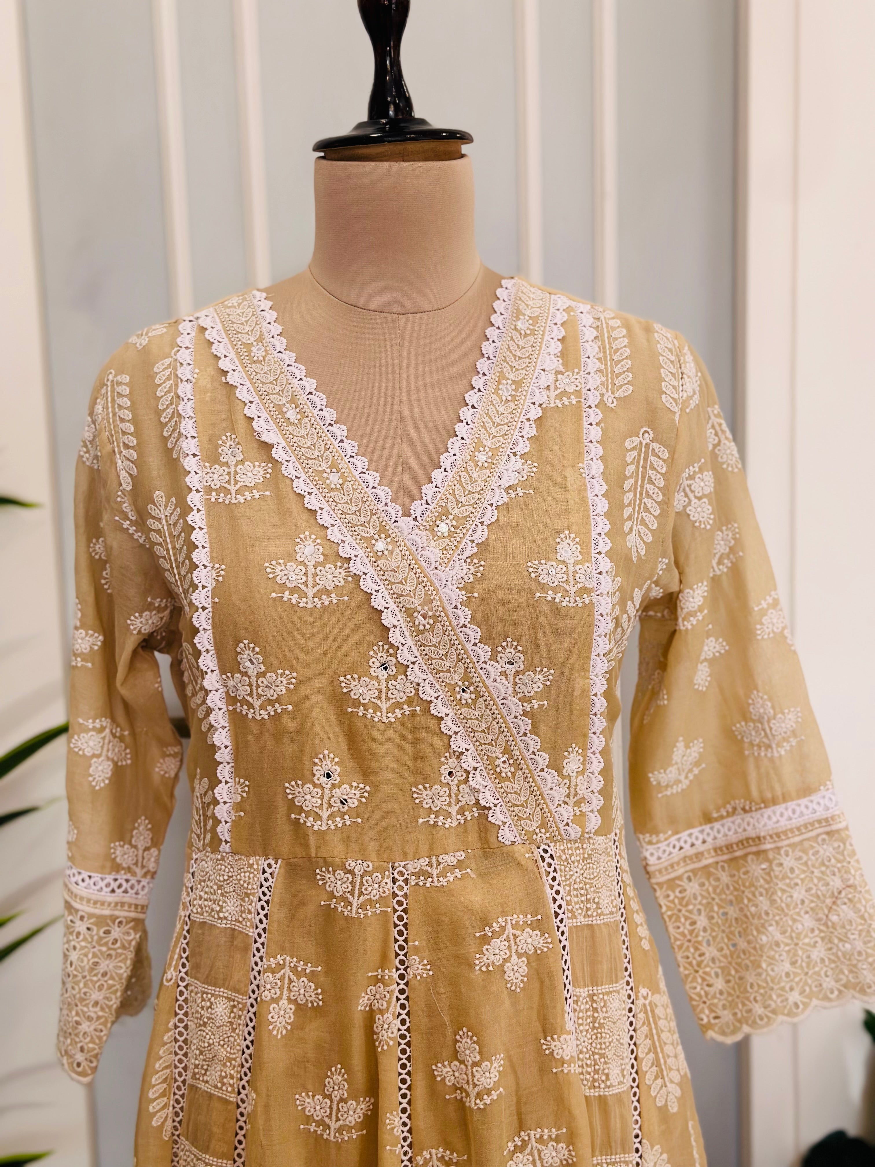 Trendy Handcrafted Chikankari Suit Set