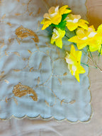 PURE GEORGETTE SAREE WITH PREMIUM HANDWORK