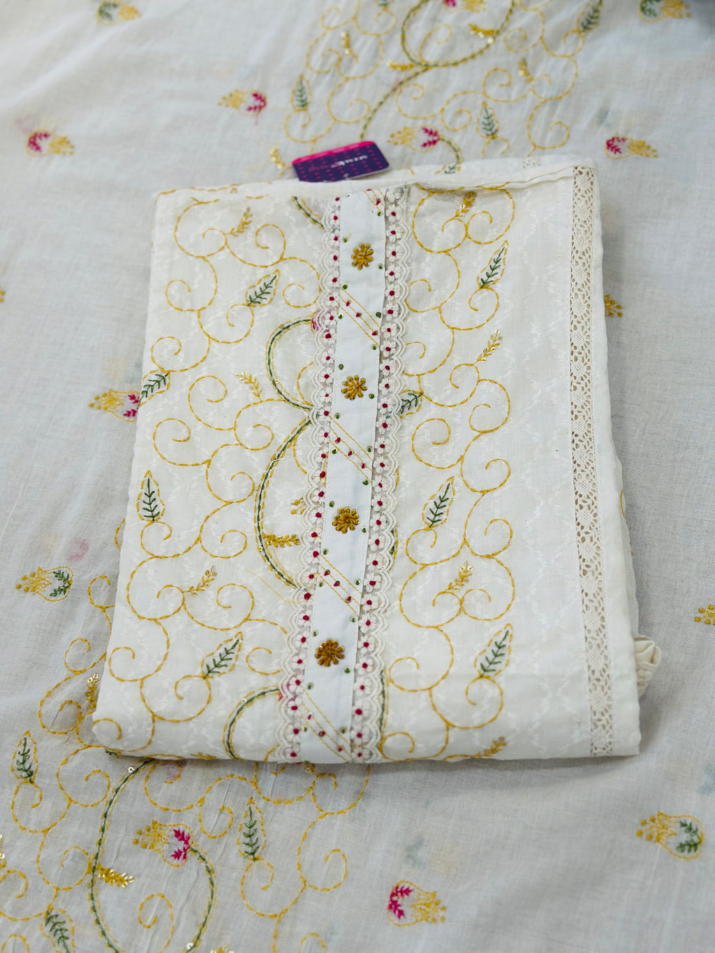 Classy Embroidered Unstitched Suit Set