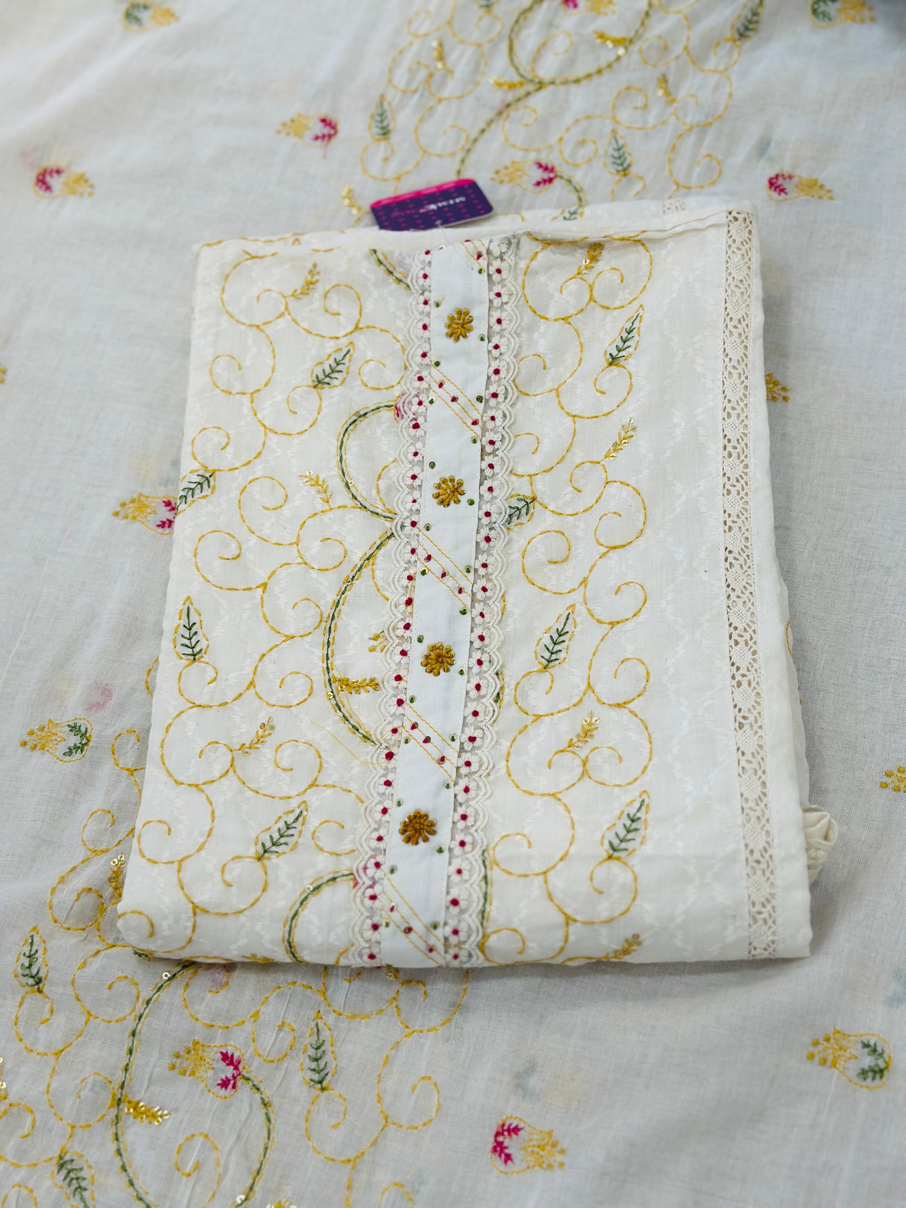 Classy Embroidered Unstitched Suit Set