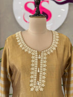 Trendy Farshi Suit Set With Beautiful Pearls Handwork