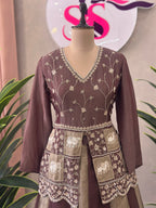 Handwork Indo western Skirt Set