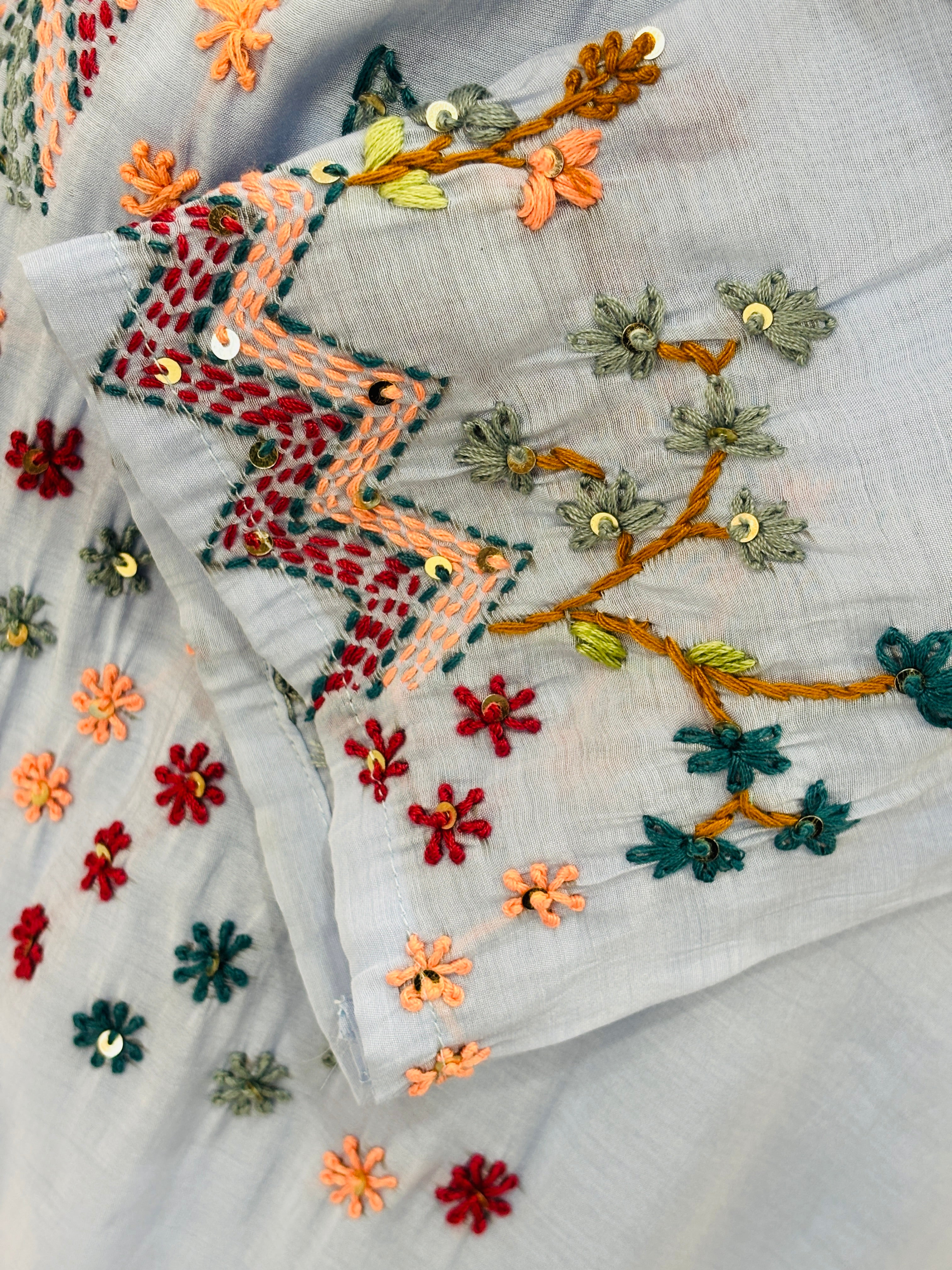Hand Embroidered Three piece Suit Set