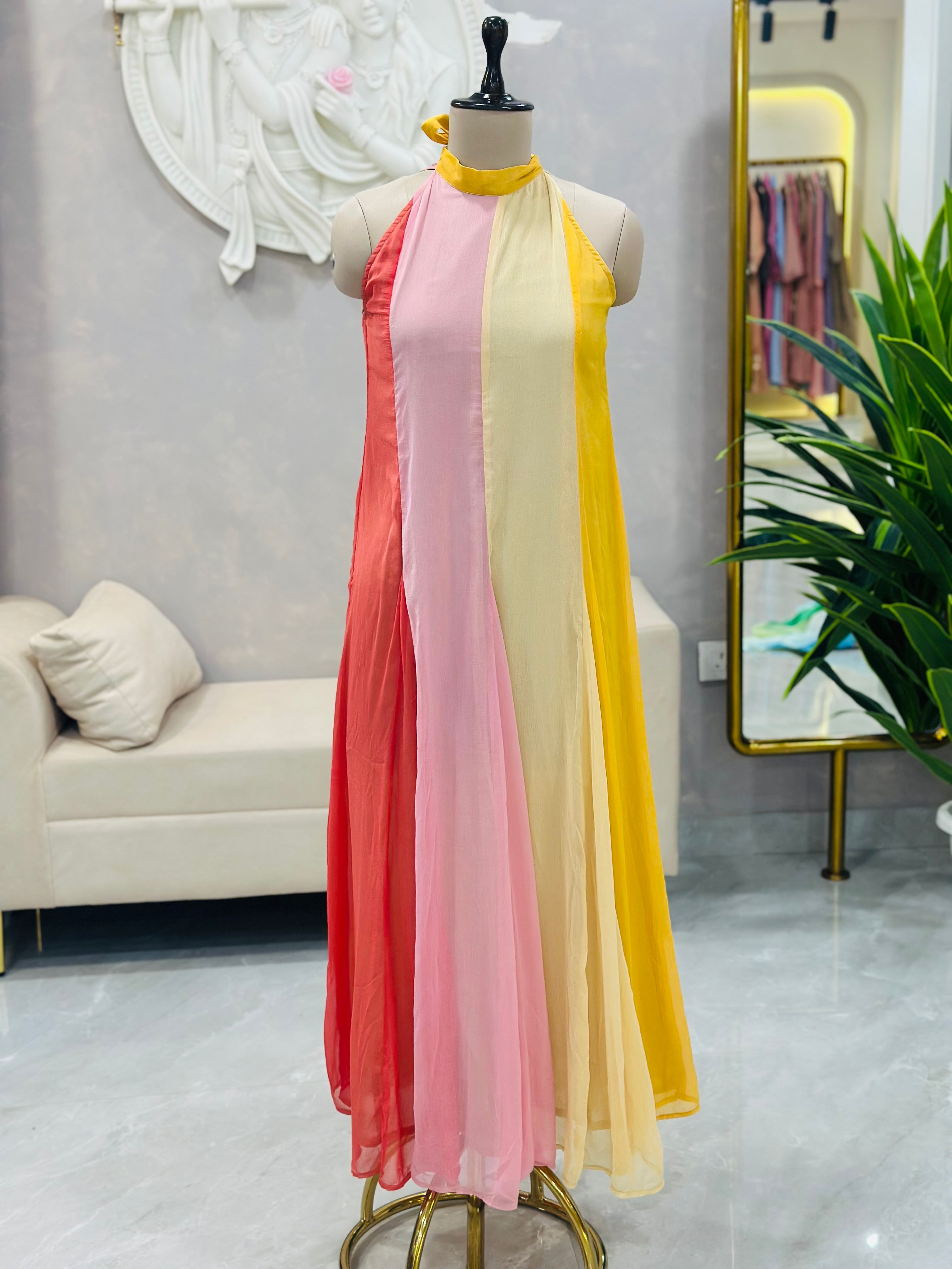 Soft Ombre Chiffon Maxi Dress