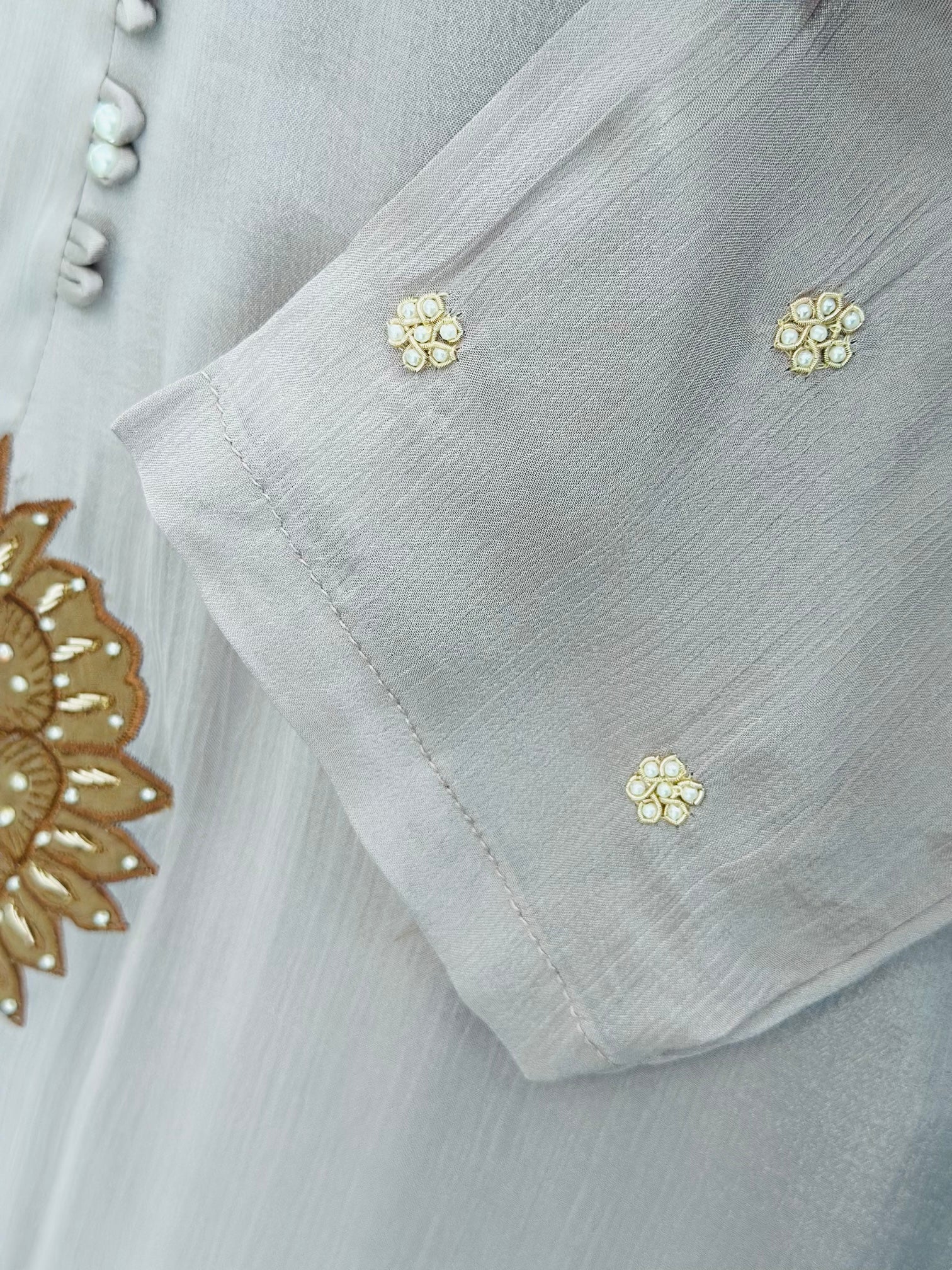 Pure Chinon Embroidered Co-ord Set