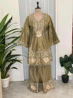 Premium Mirror Handwork Kurta Pant Dupatta Set