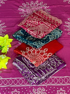 Bhandej handwork saree