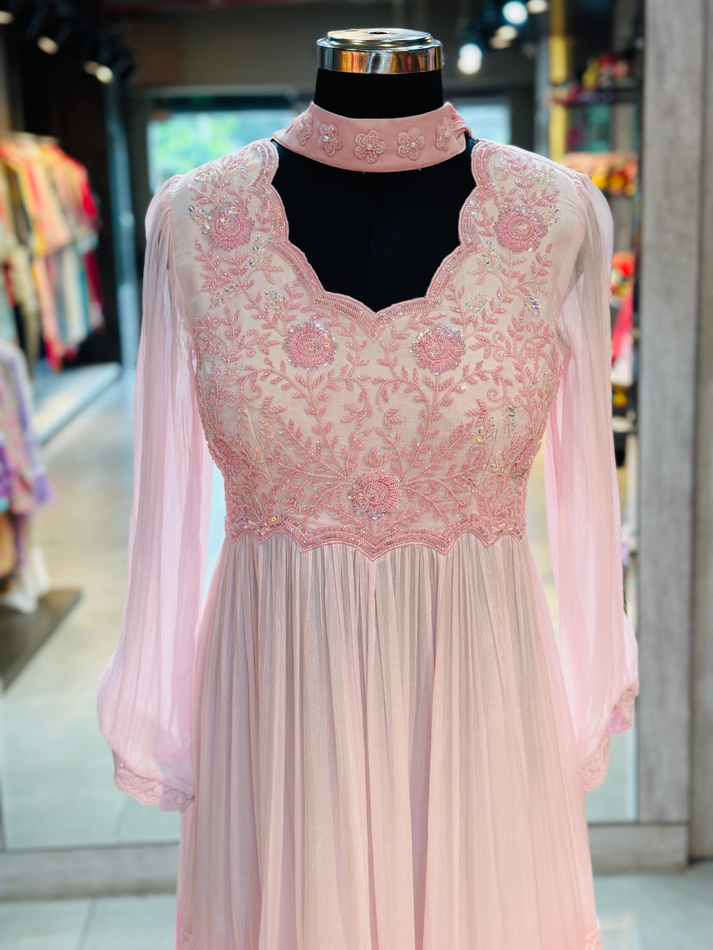 PURE CHINON LONG GOWN