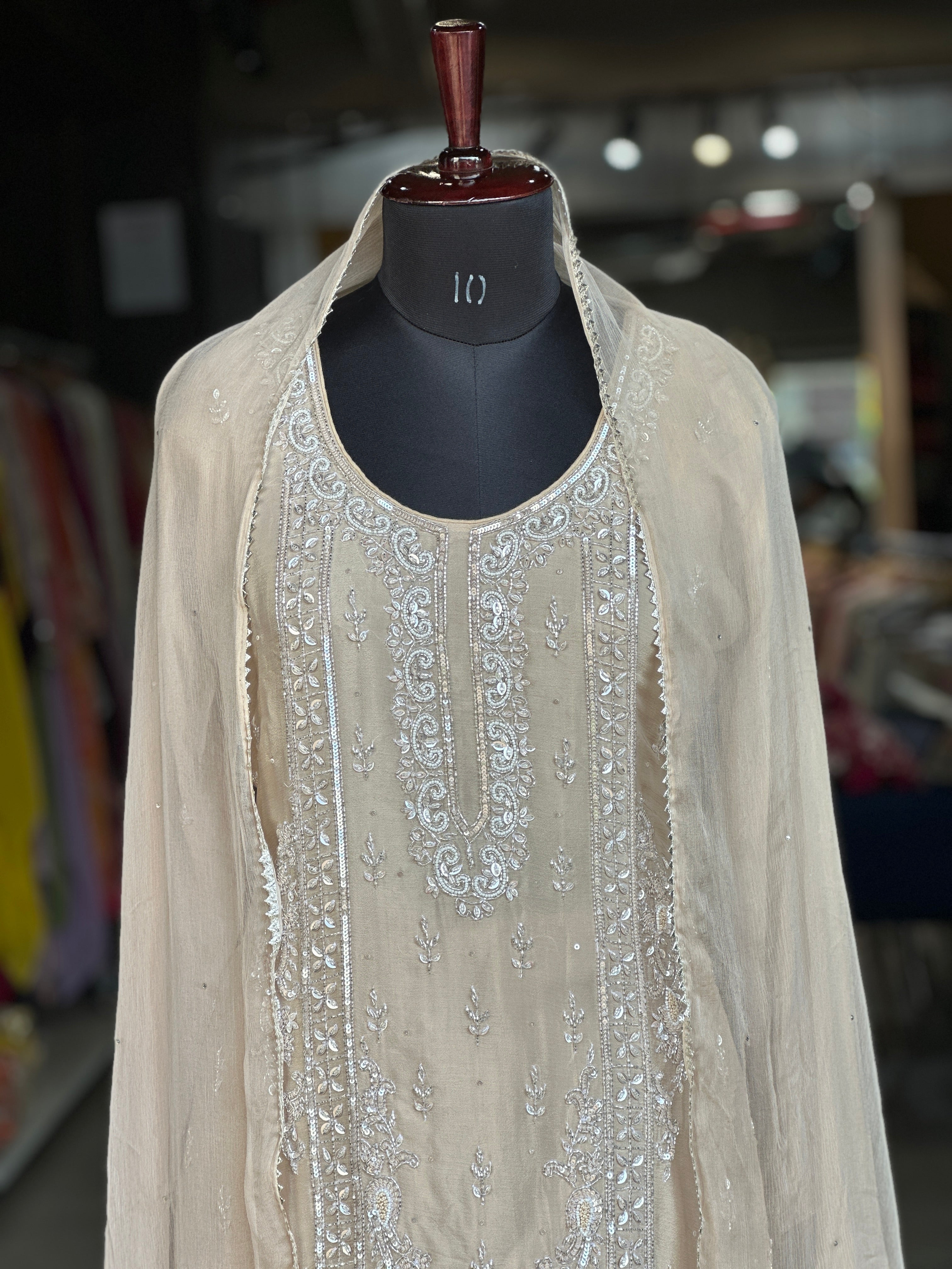 PREMIUM HANDWORK PLAZO SET