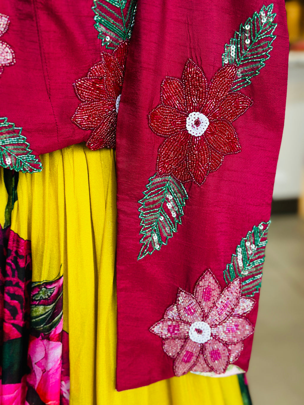 BEAUTIFUL JACKET SET IN HANDWORK