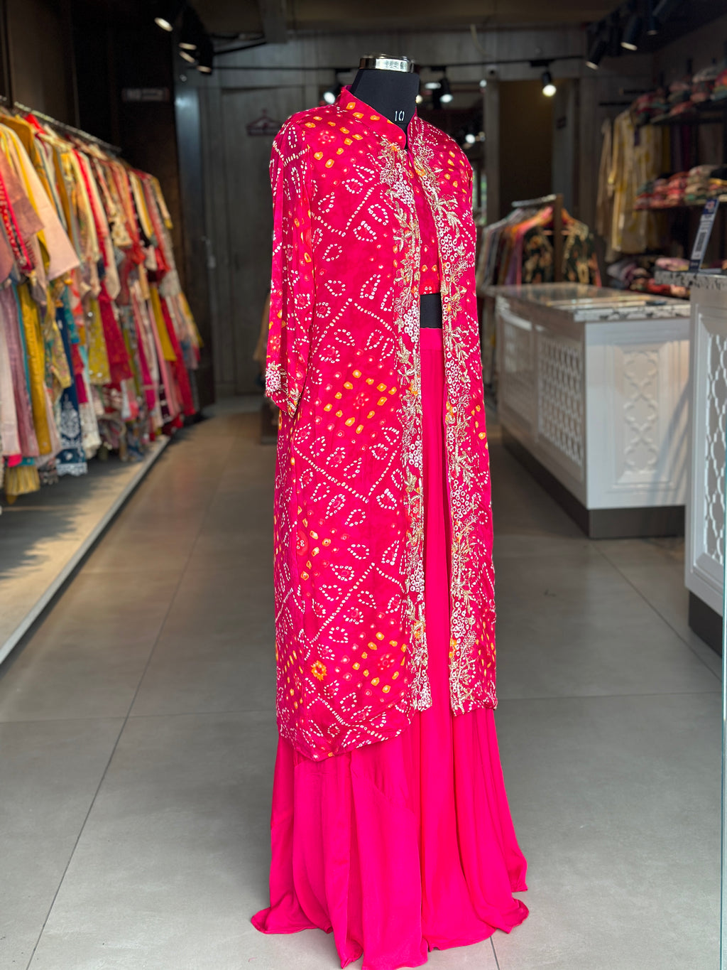 BHANDEJ GOWN WITH SHURG