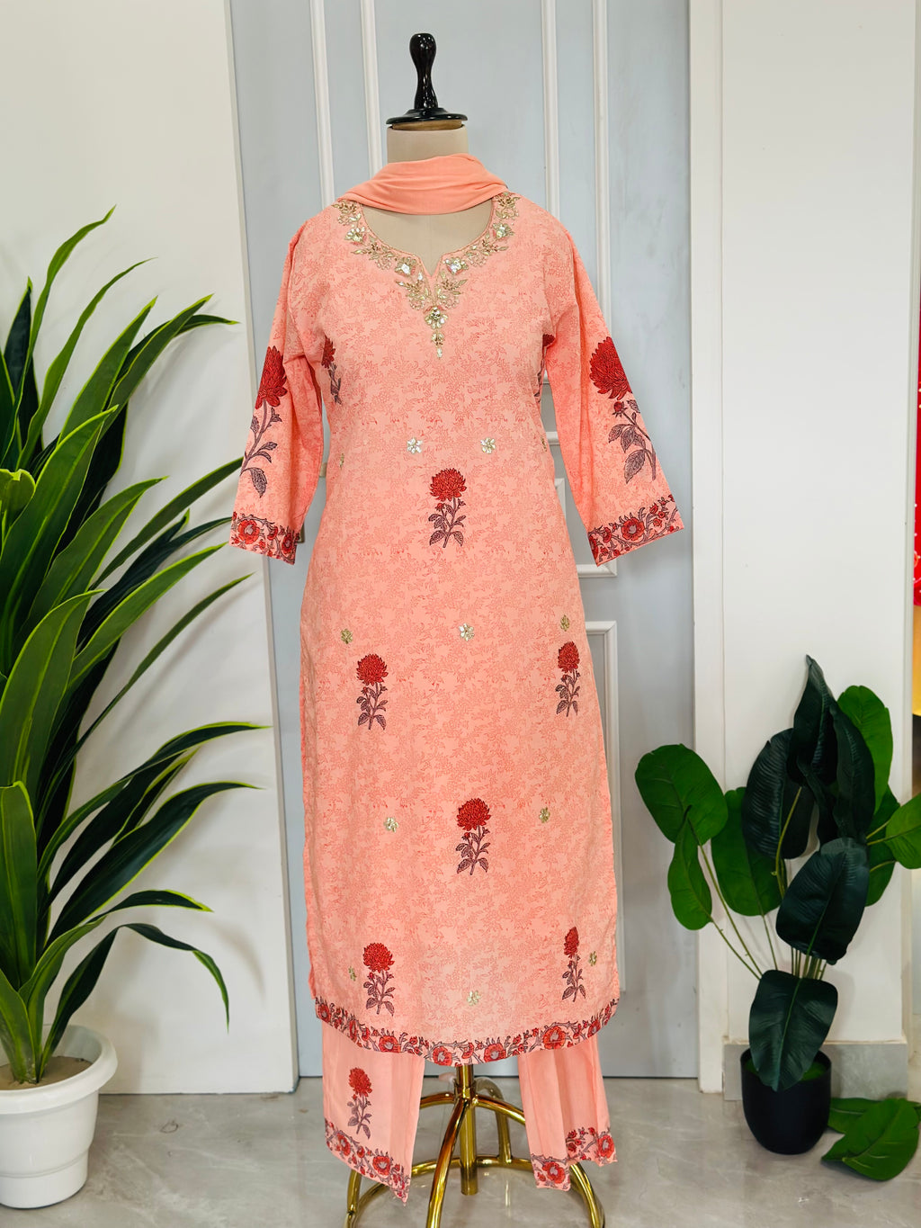Pure Cotton Handwork Suit Set