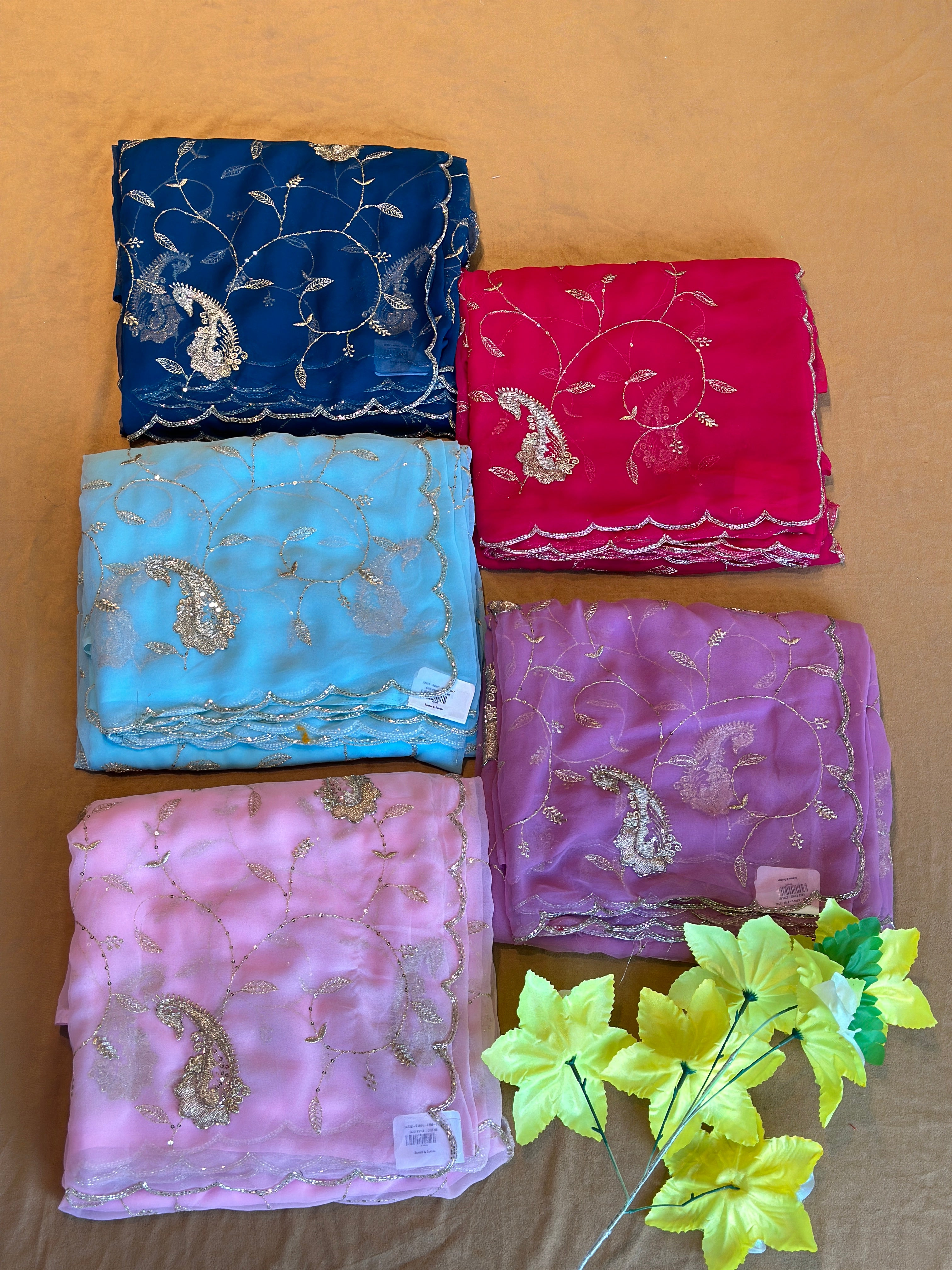 PURE GEORGETTE SAREE WITH PREMIUM HANDWORK