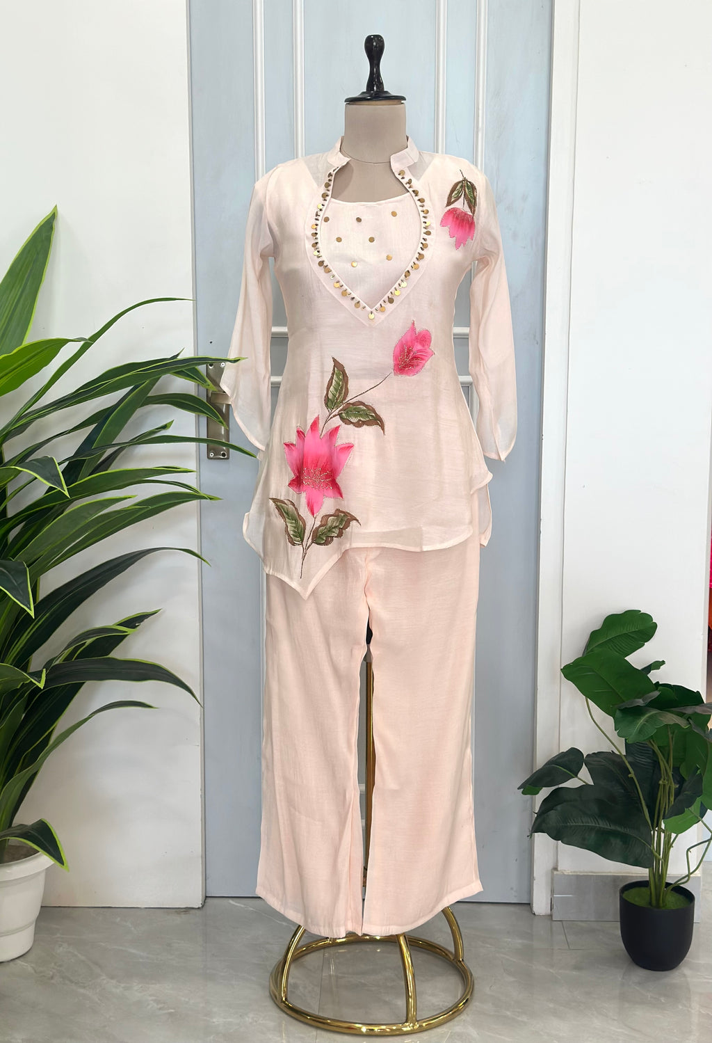 💖 Kamalini Floral Handpainted Co-Ord Set 💖