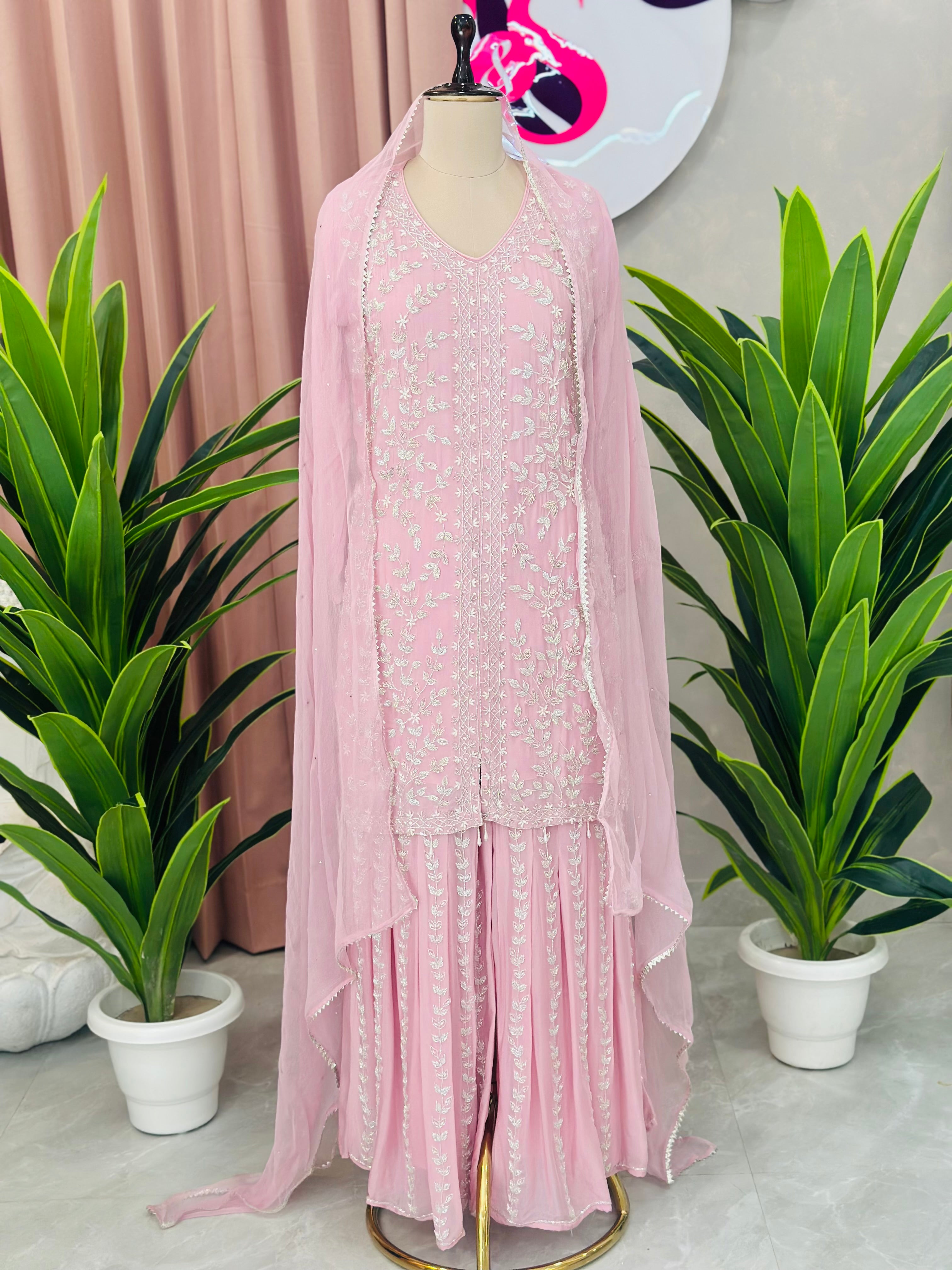 Premium Heavy Handwork Sharara Set