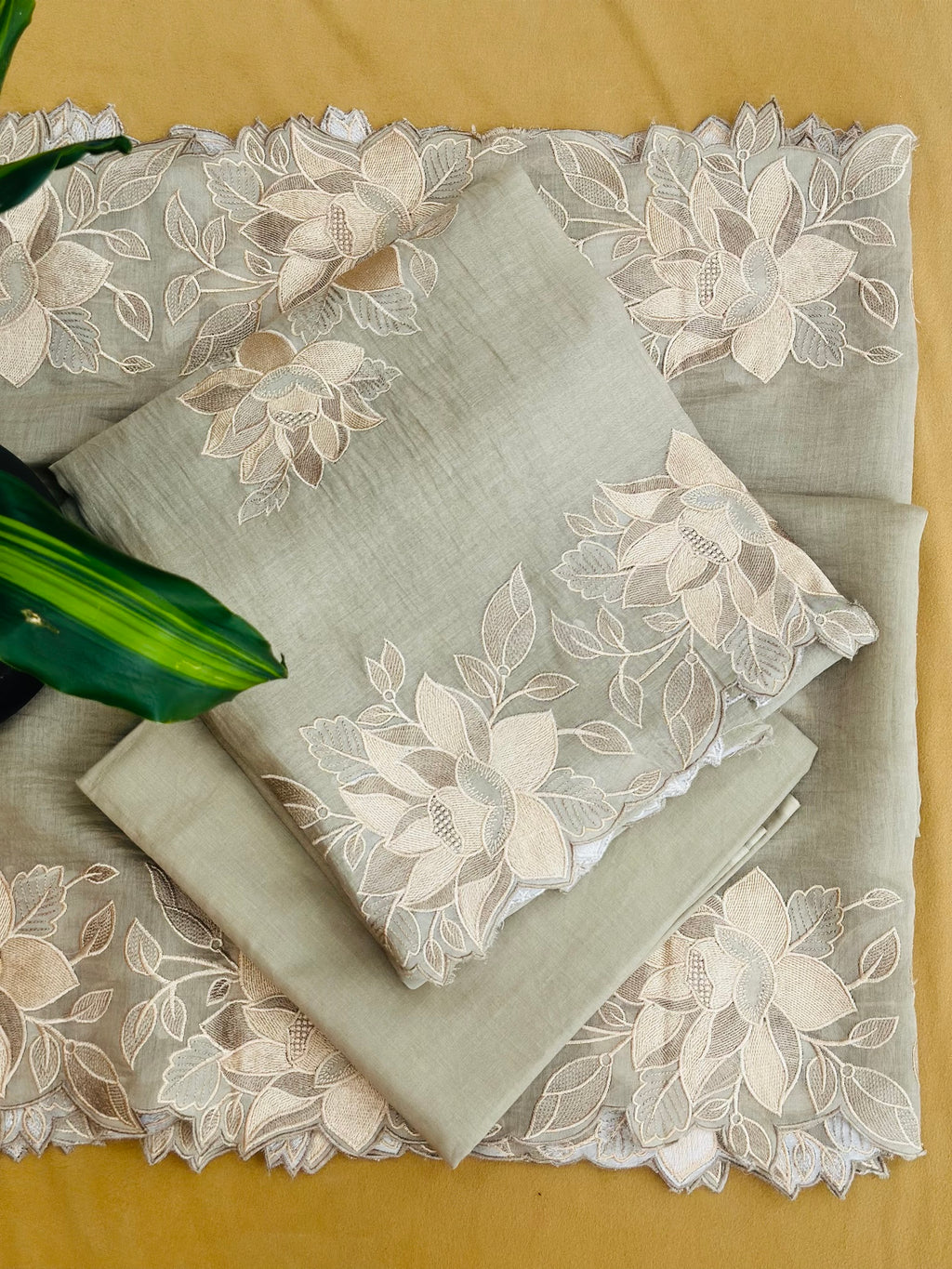 Pastel Glow Embroidered Unstitched Suit