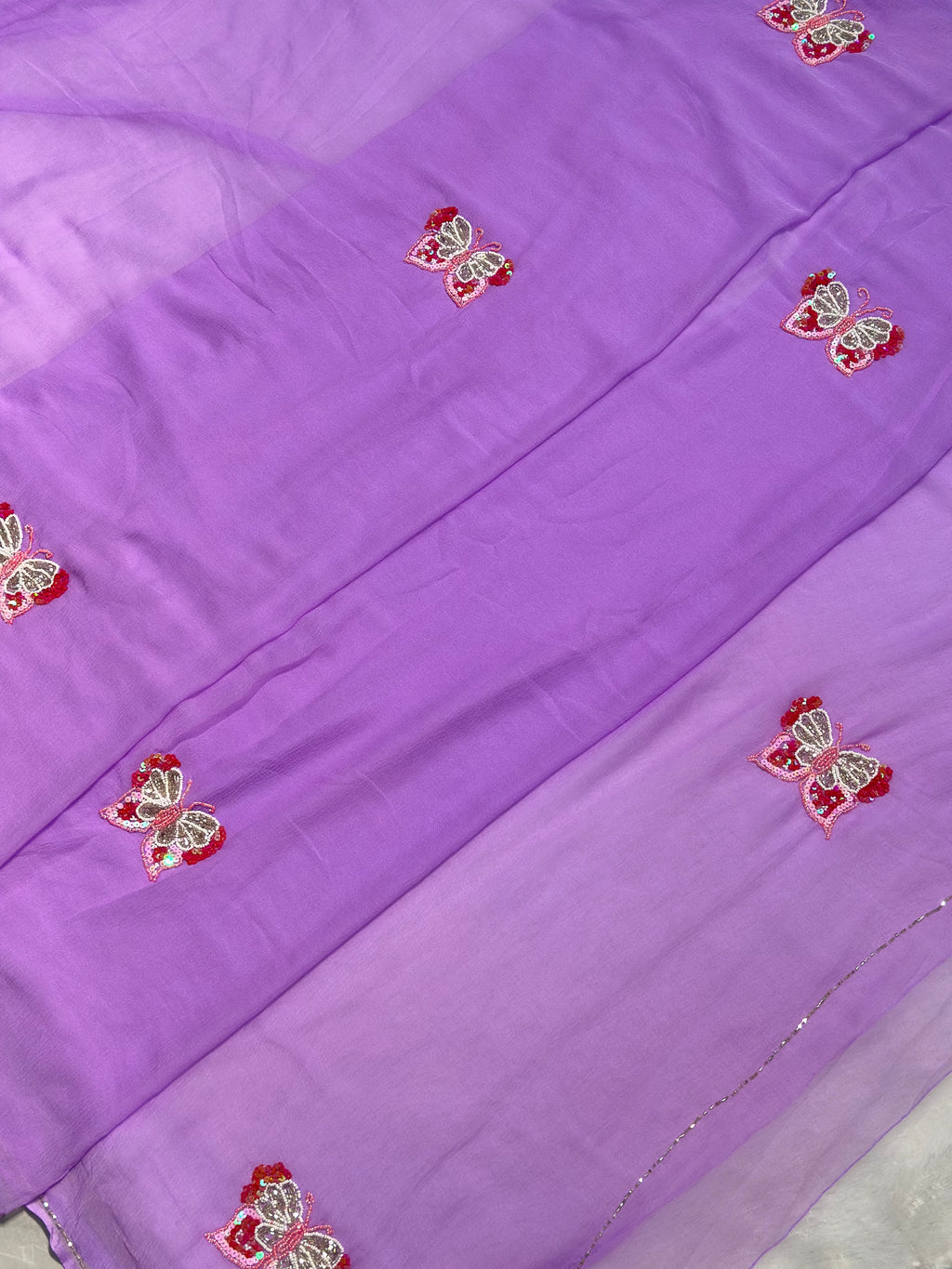 ✨Butterfly Bloom Handwork Saree✨
