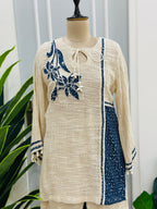 Pure Jute With Denim Co-ord Set