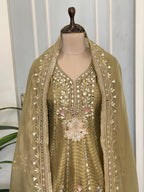 Premium Mirror Handwork Kurta Pant Dupatta Set