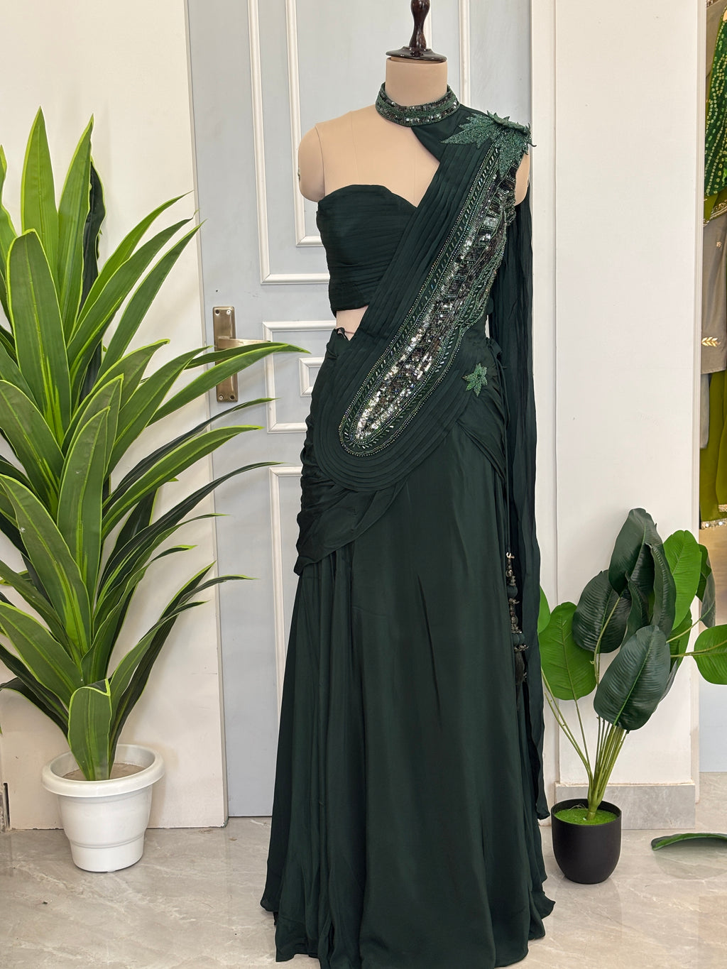 Designer Handwork Drape Saree