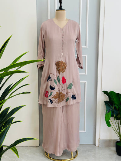 Pure Chinon Embroidered Co-ord Set
