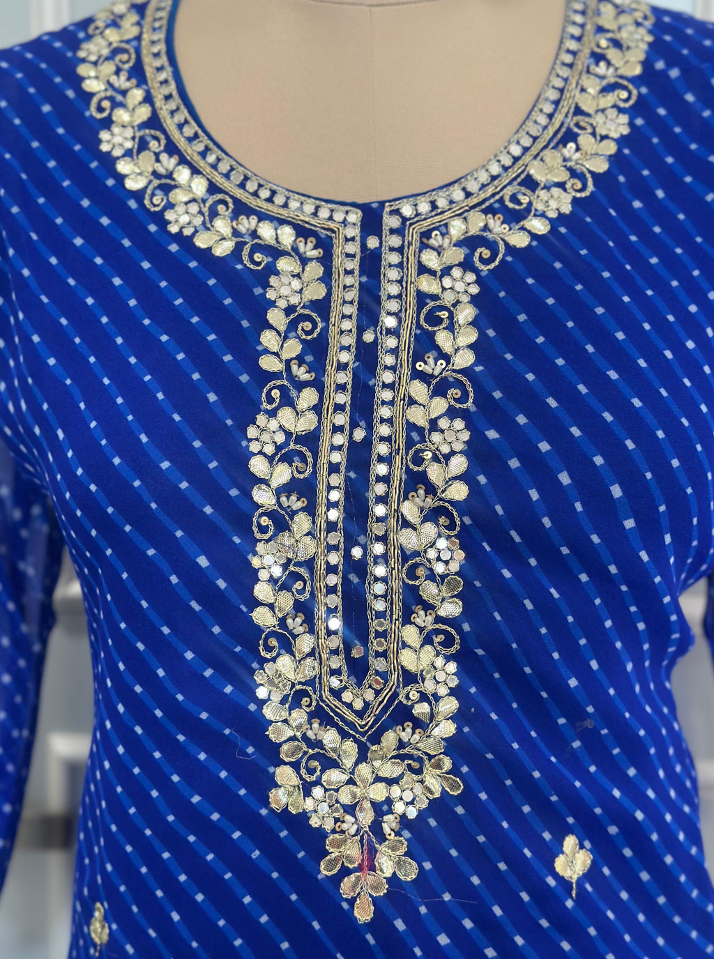 Elegant Gota Work Leheriya Suit Set