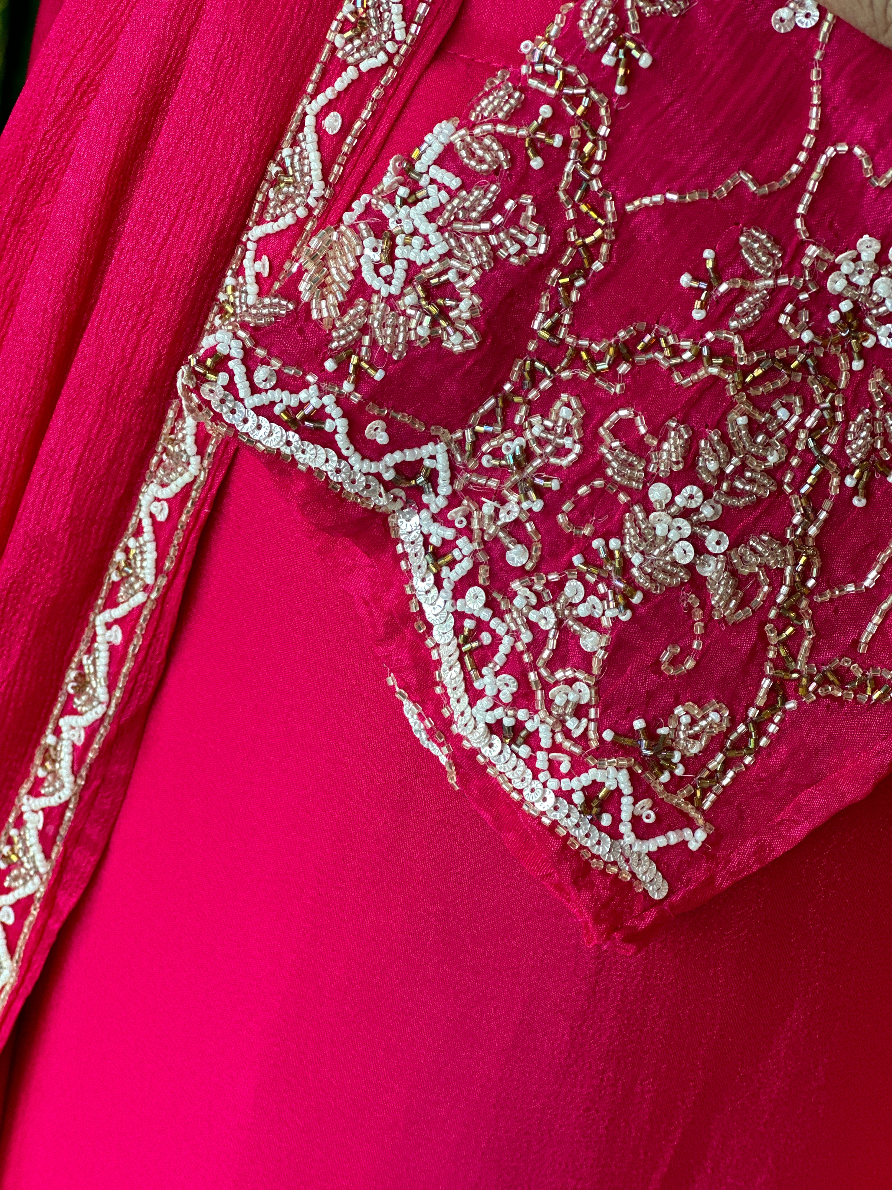 PRE DRAPPED HEAVY HANDWORK SAREE