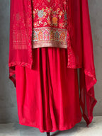 PREMIUM HANDWORK FLORAL  PLAZO SET