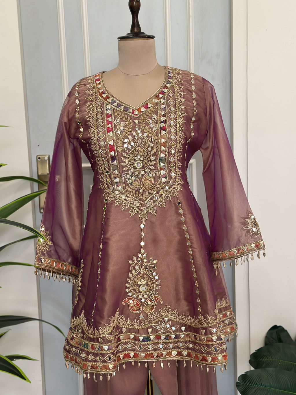 Designer Mirror Work Suit Set