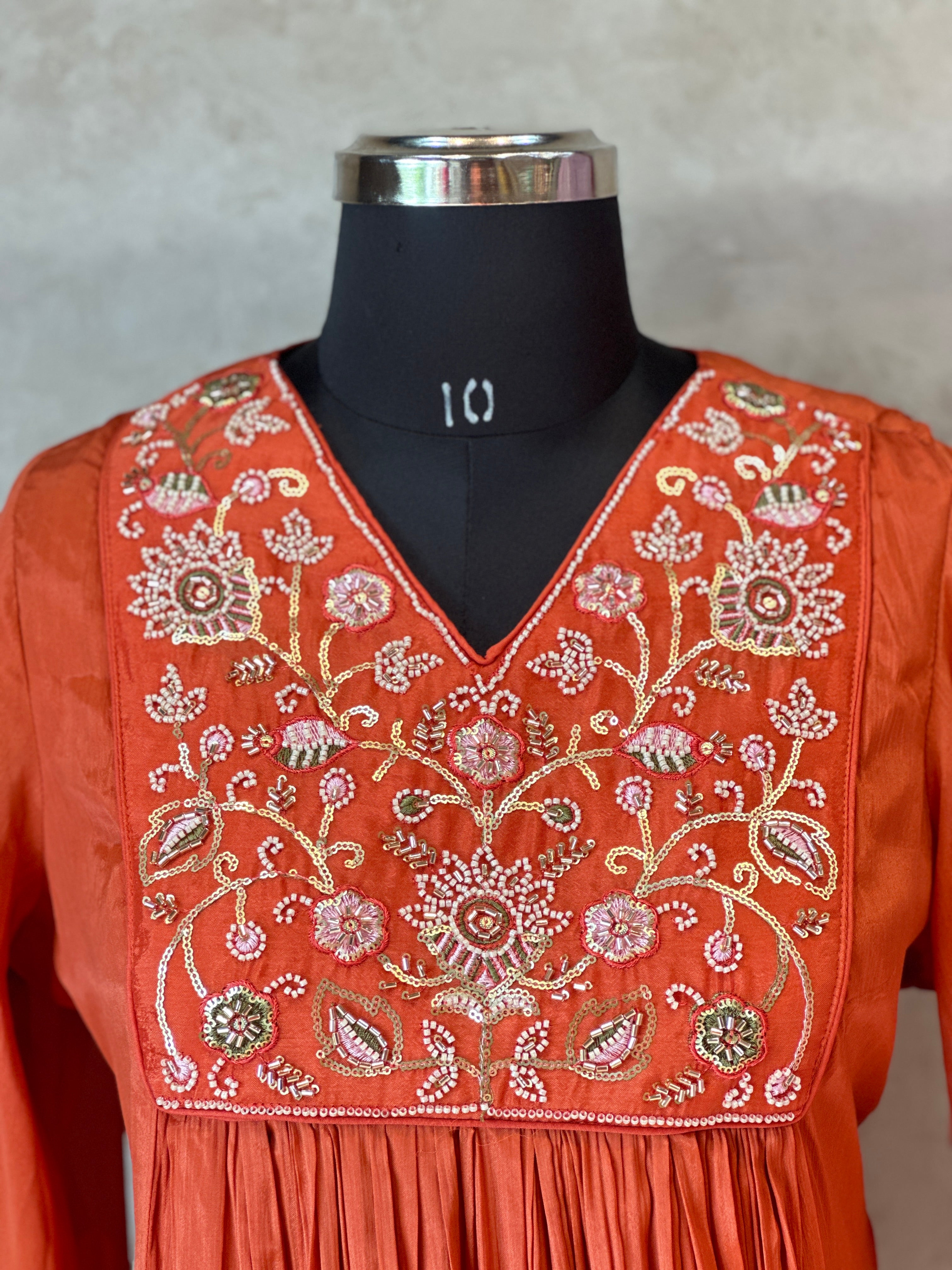 PURE CHINON HANDWORK SUIT