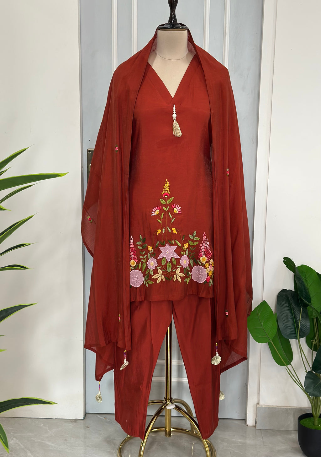 Classic Elegance Embroidered Suit Set