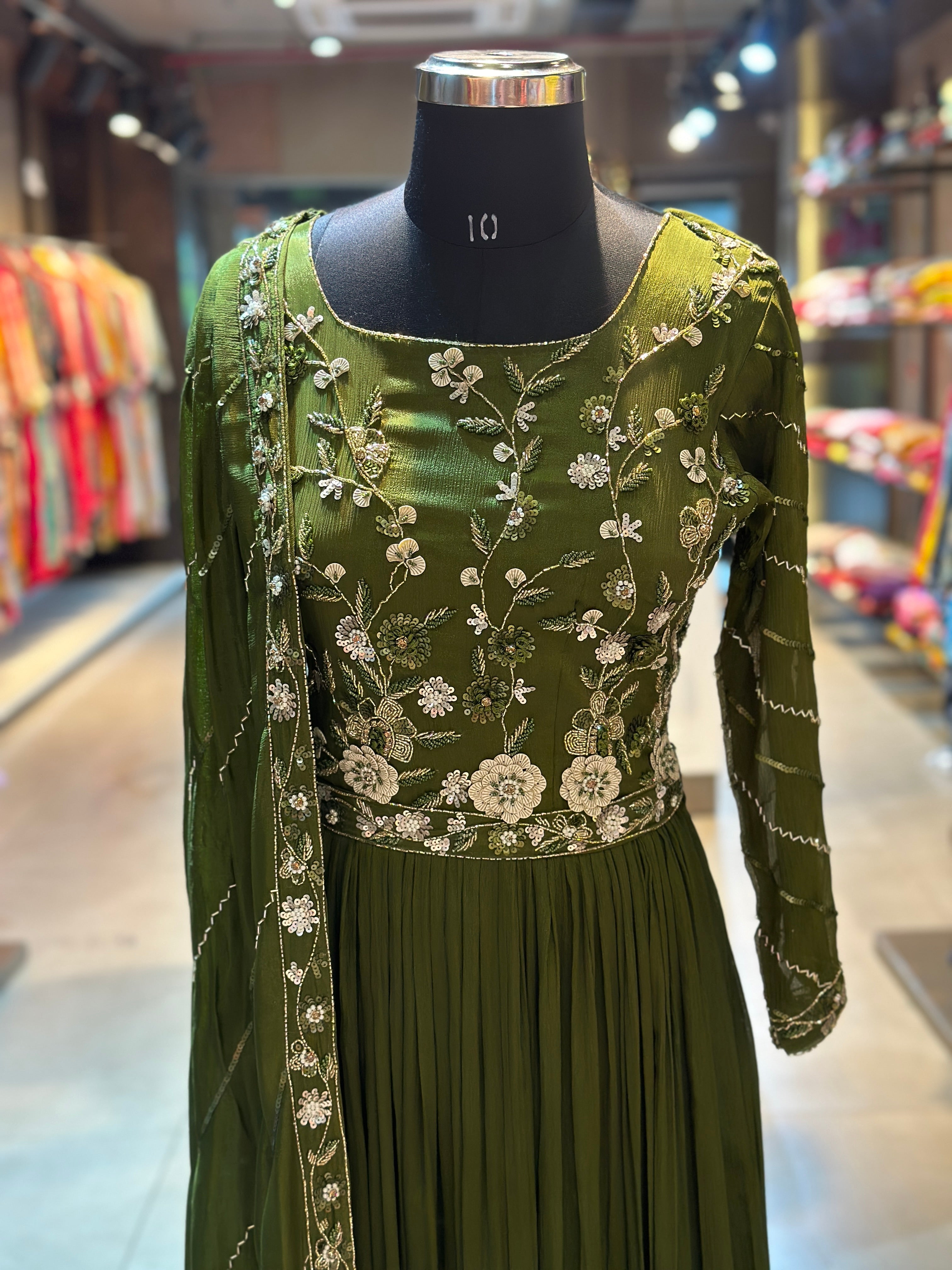 PURE CHINON INDO-FUSION GOWN