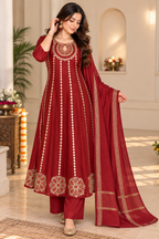 ✨ Royal Mirror Flair Anarkali Set ✨