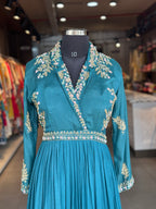 PURE CHINON GOWN IN HANDWORK