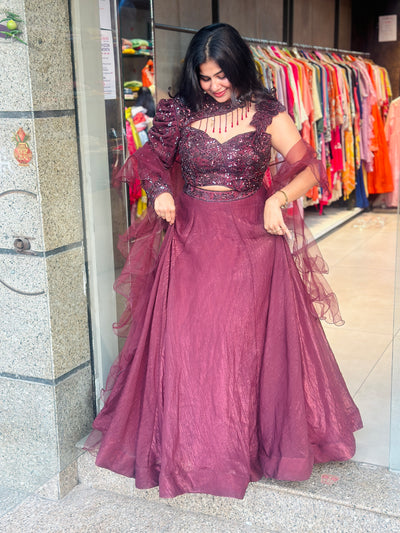 ✨Plum Princess Premium Designer Lehenga ✨