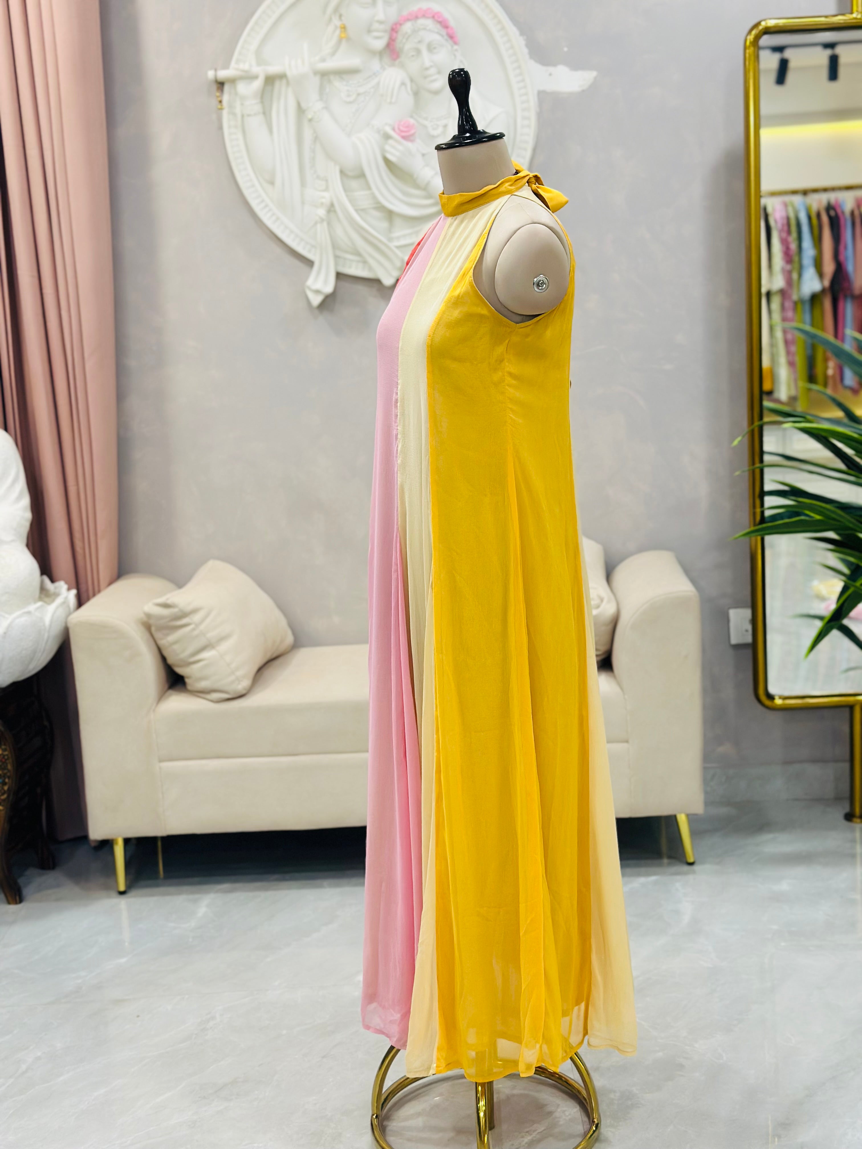 Soft Ombre Chiffon Maxi Dress