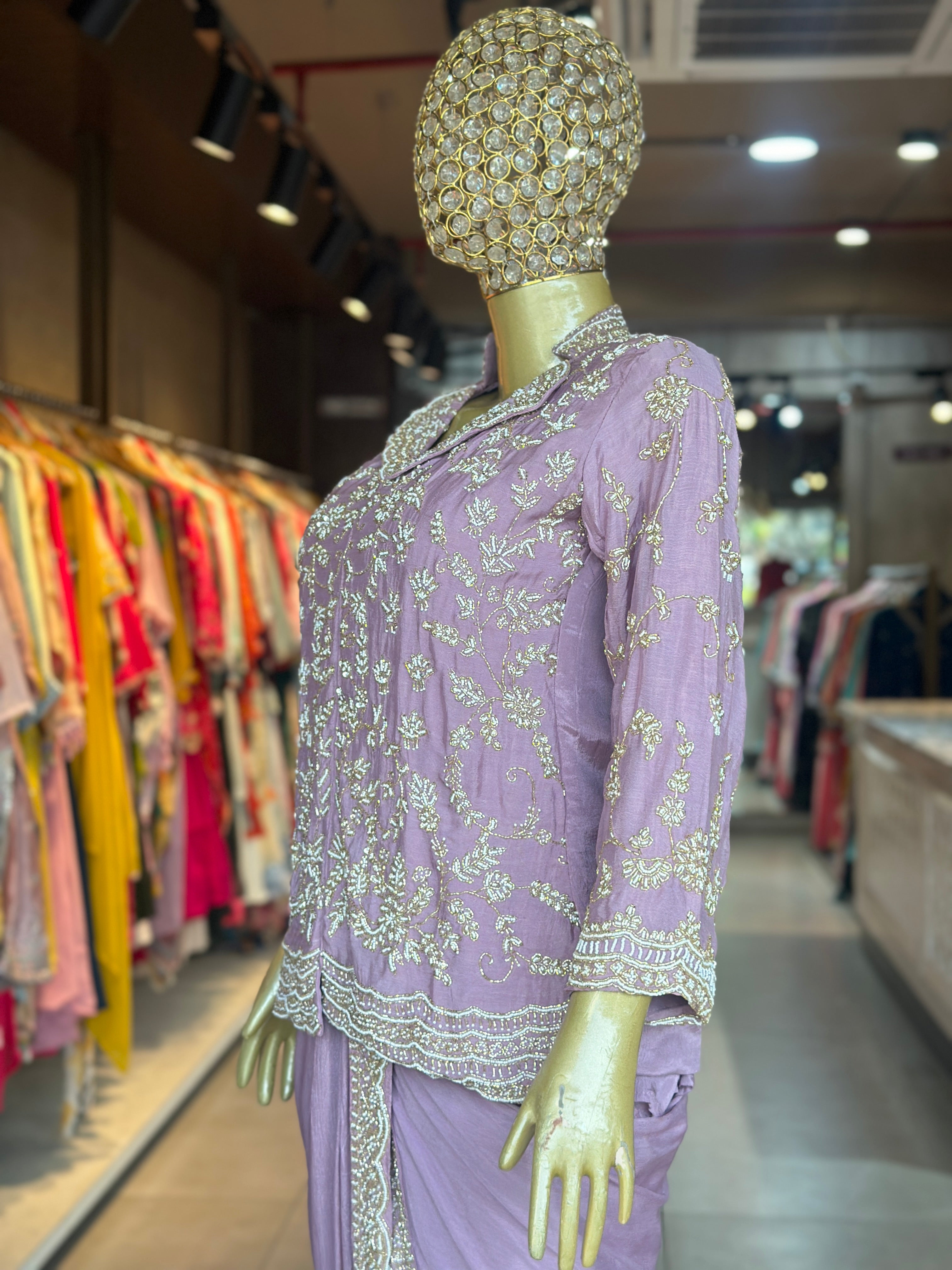 DRAPING WITH JACKET SET