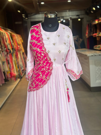 TRADITIONAL LONG GOWN IN HANDWORK