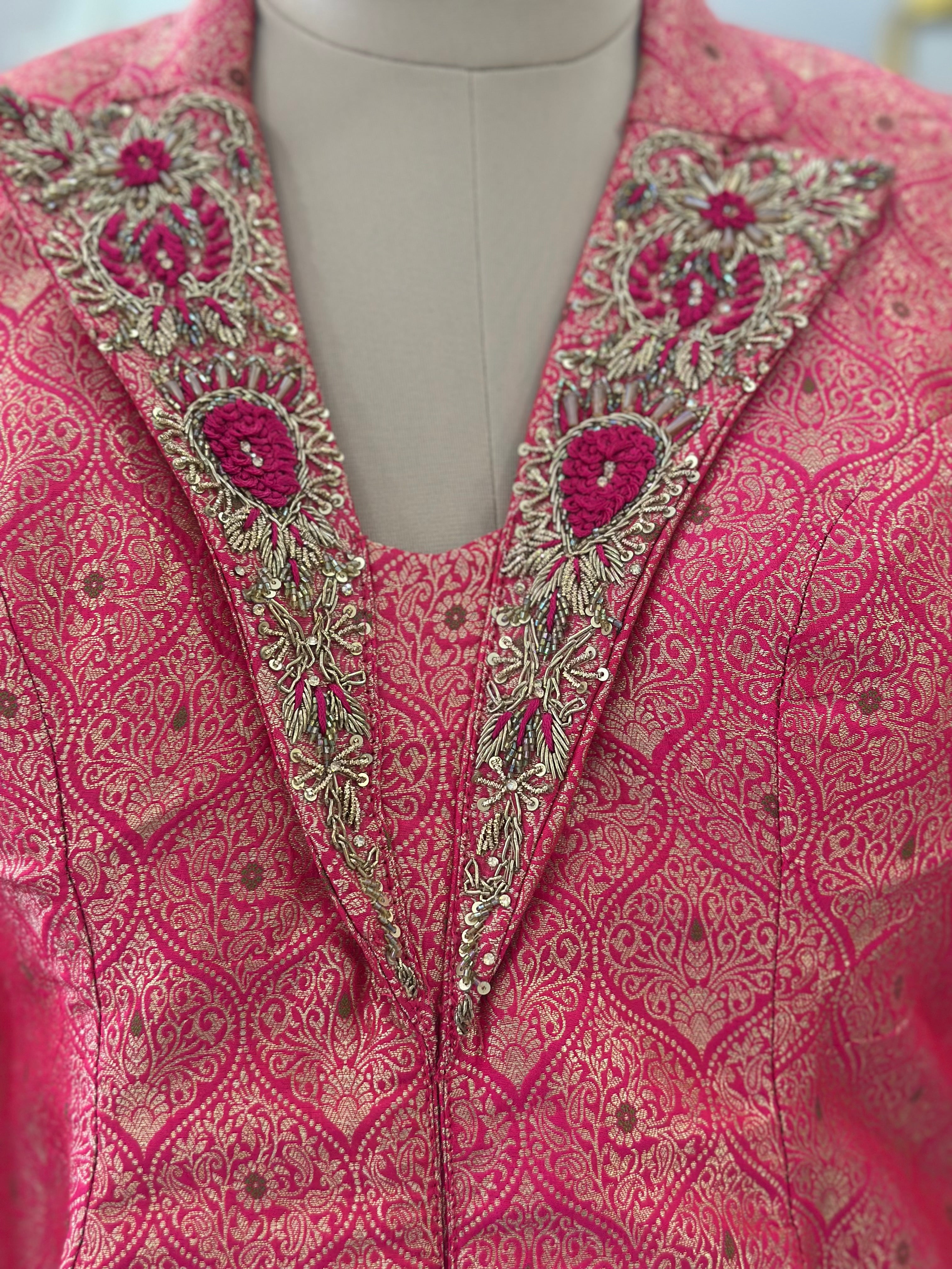 Royal Brocade Jacket Skirt Set