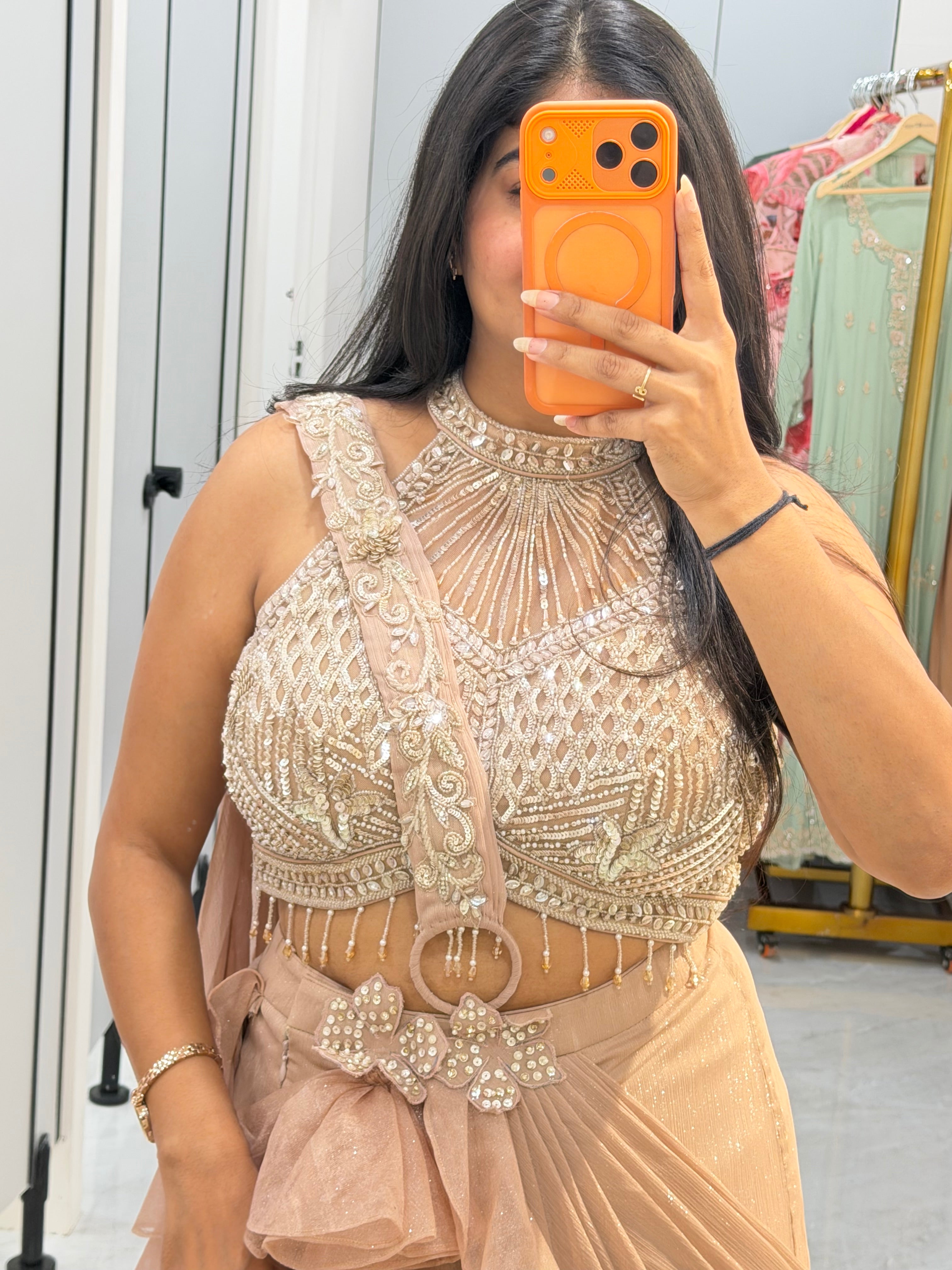 Royal Elegance Ruffle Saree Set
