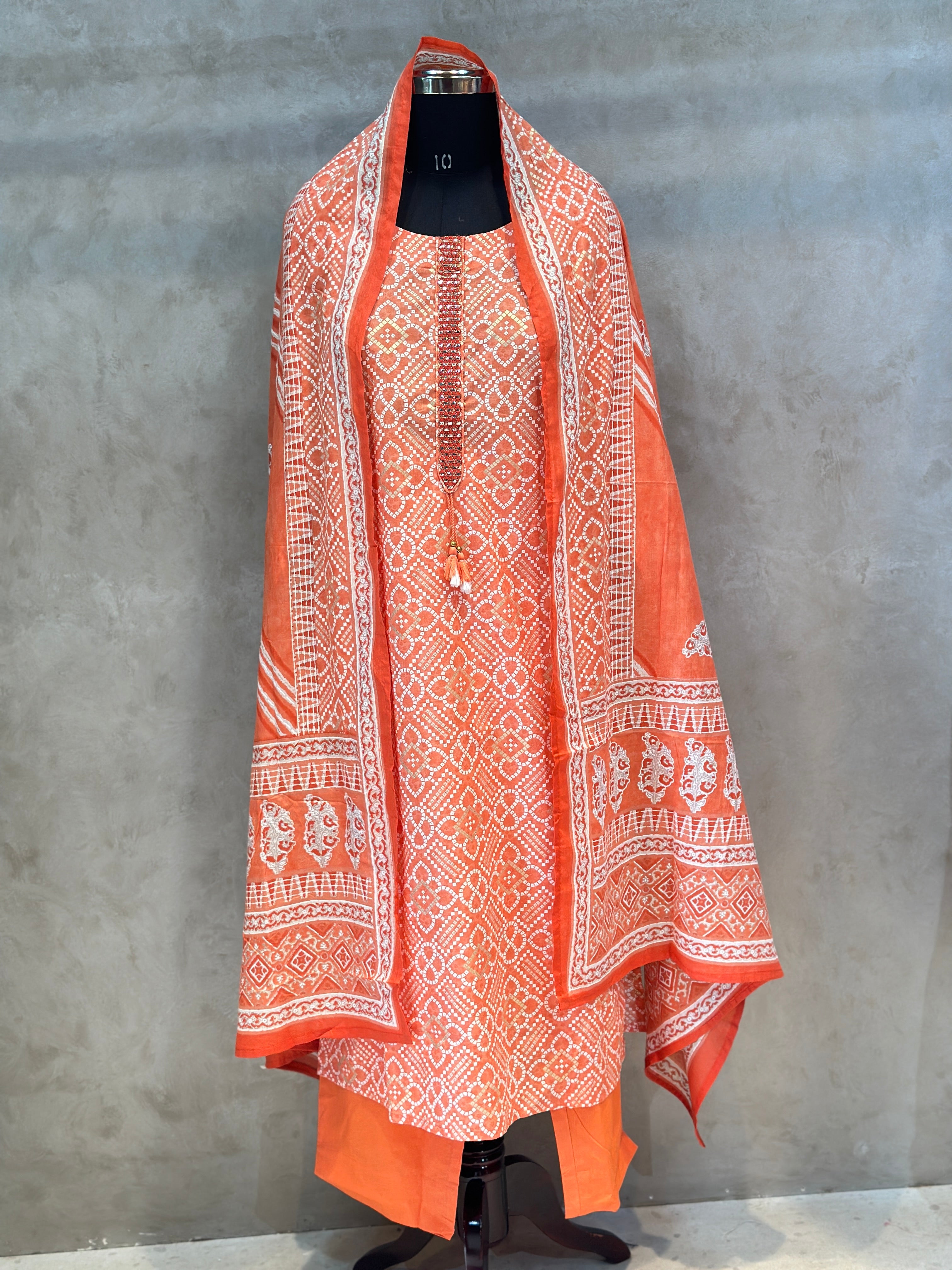 THREE PIECE BHANDEJ SUIT SET