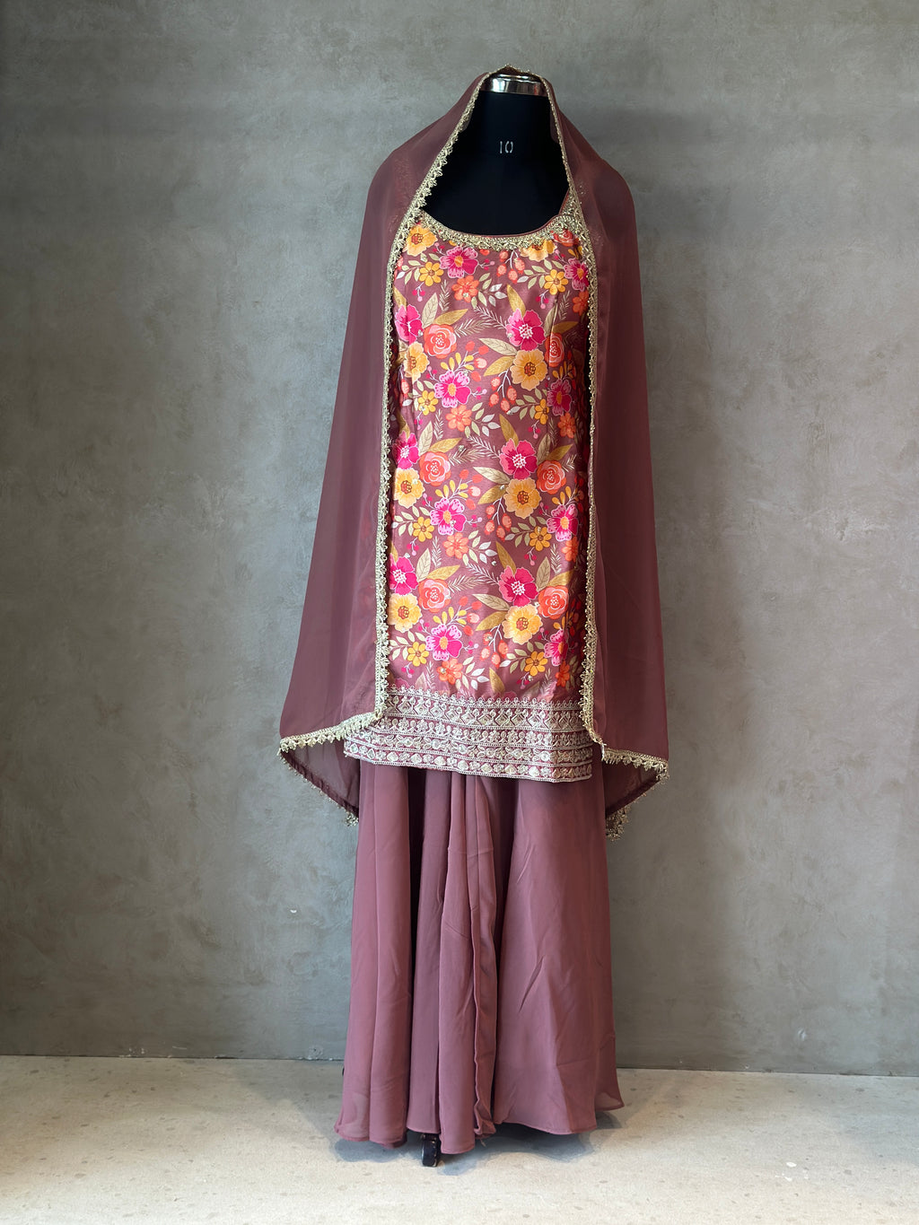 INDO FUSION SHARARA SET