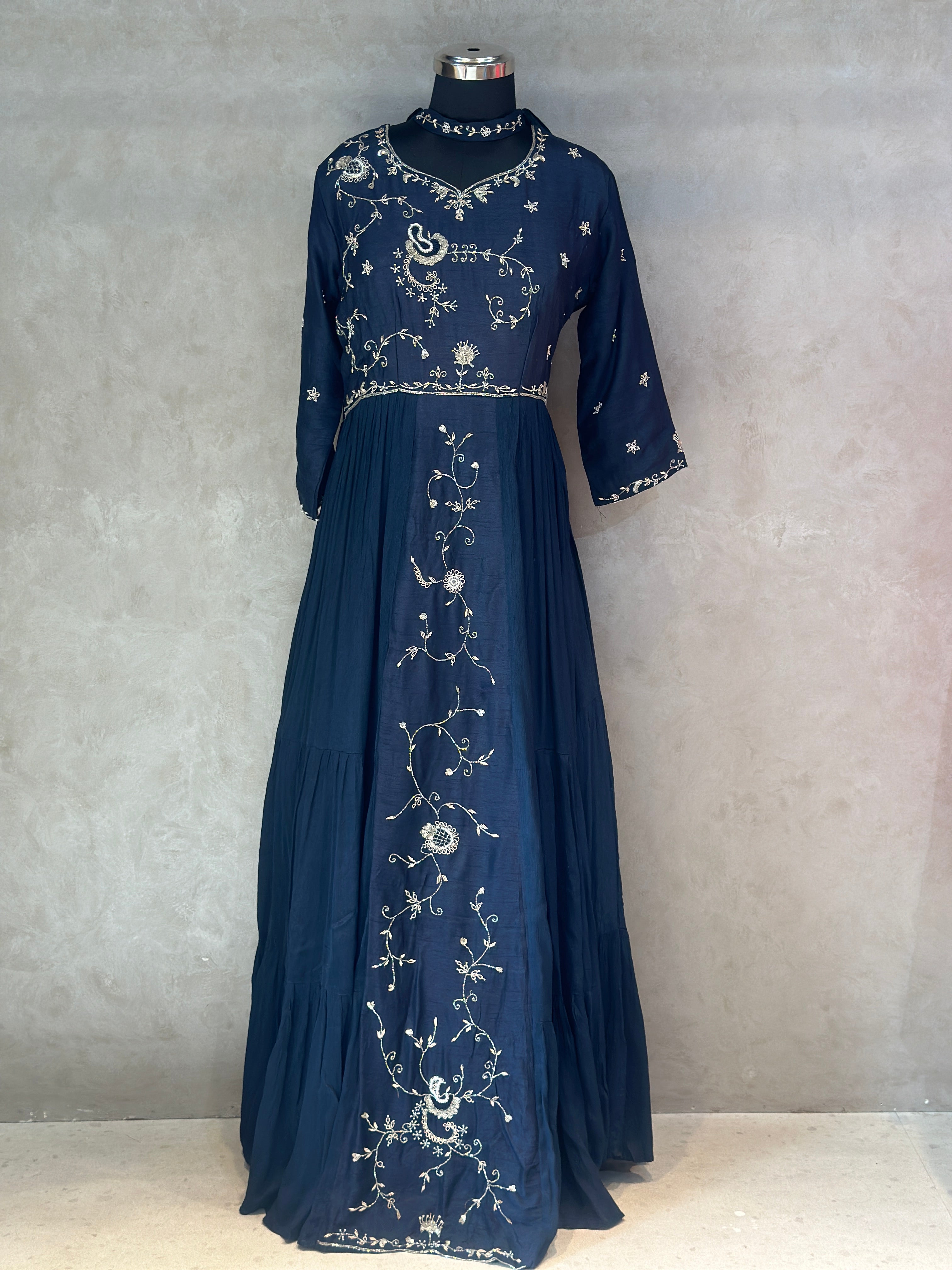 PURE CHINON INDO-FUSION GOWN