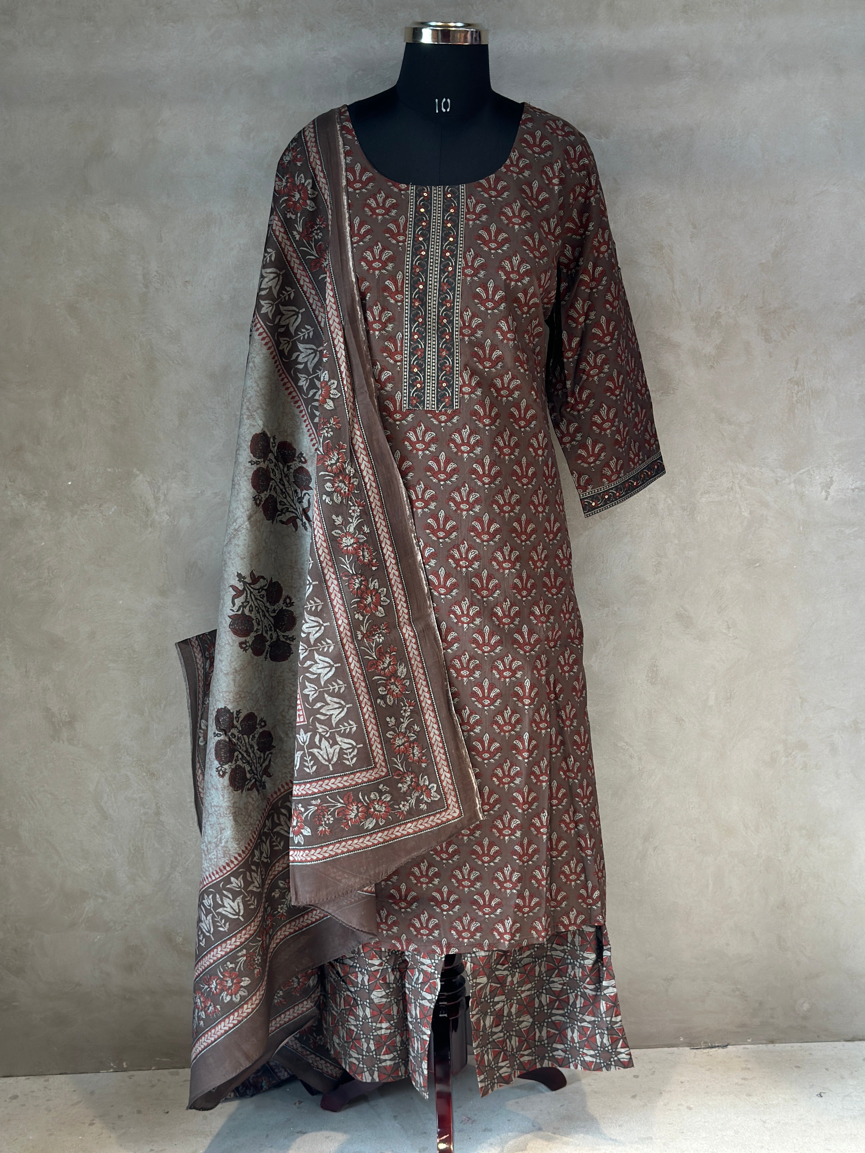COTTON SUIT SET WITH DUPATTA