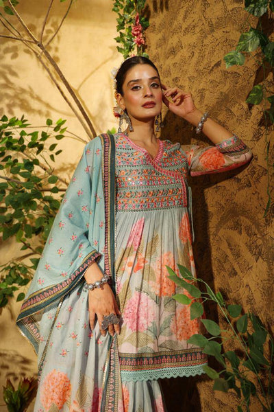Printed Sharara Set