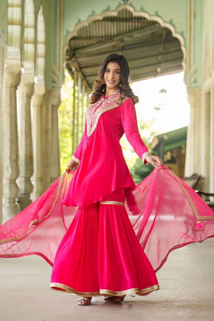 Muslin Shrara Handwork Set